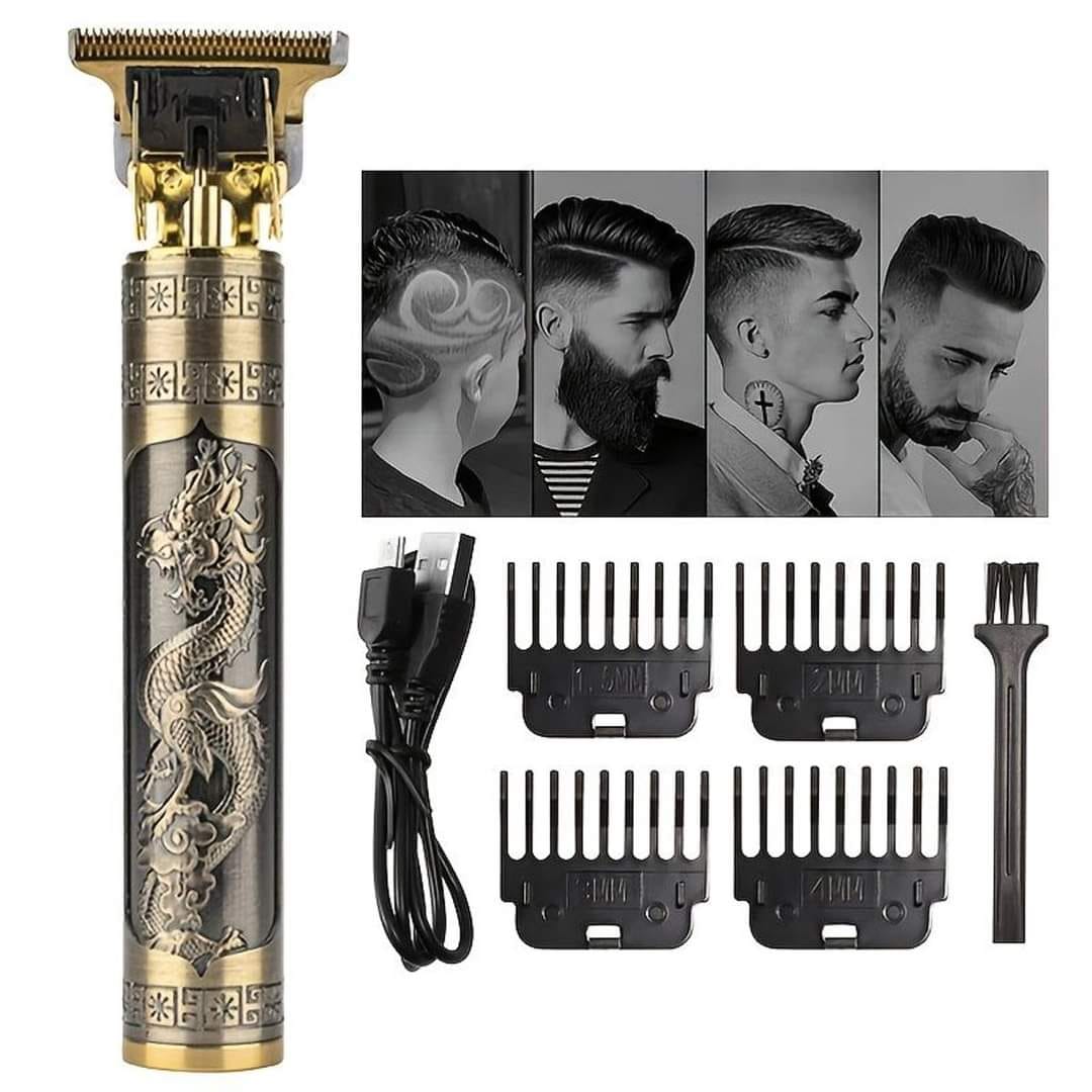 Professional Vintage T9 Electric Hair Trimmer with Metal Body