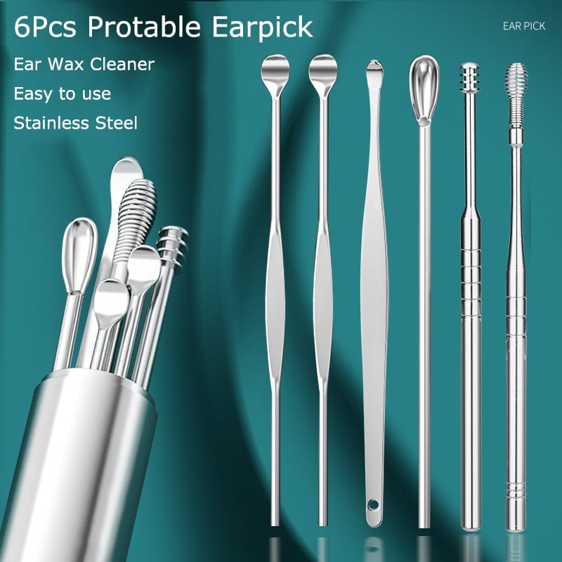 6pcs Set Stainless Steel Ear Picking Tool