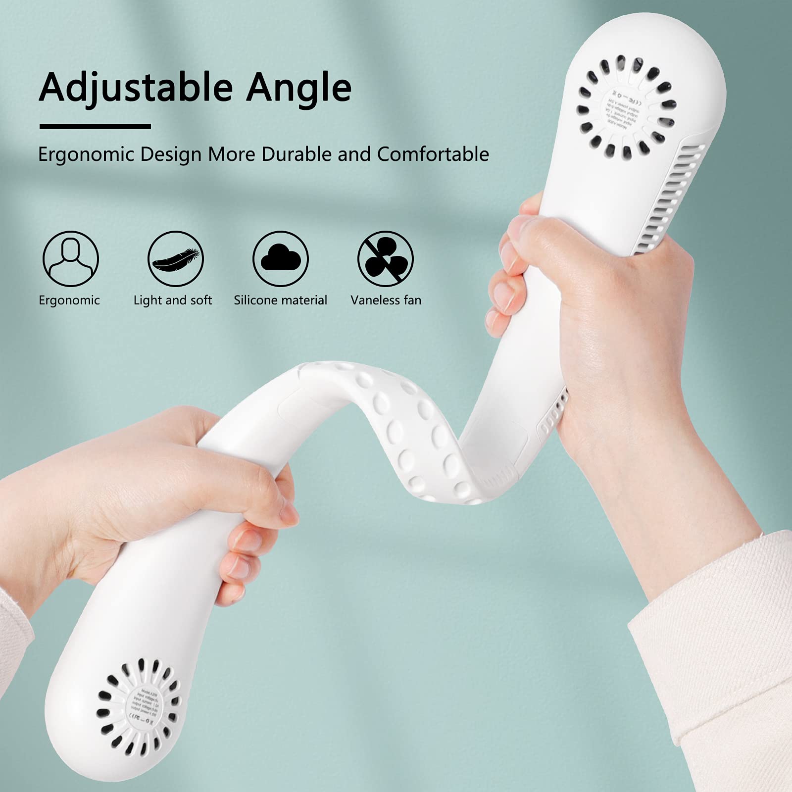 Portable Rechargeable Neck Fan USB