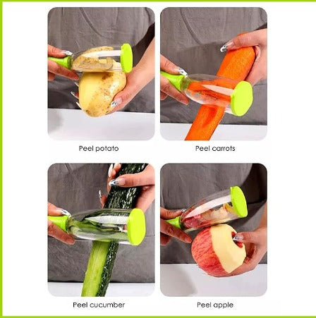 Multi-Fruit Vegetable peeler 3 In 1 with storage box peeling knife